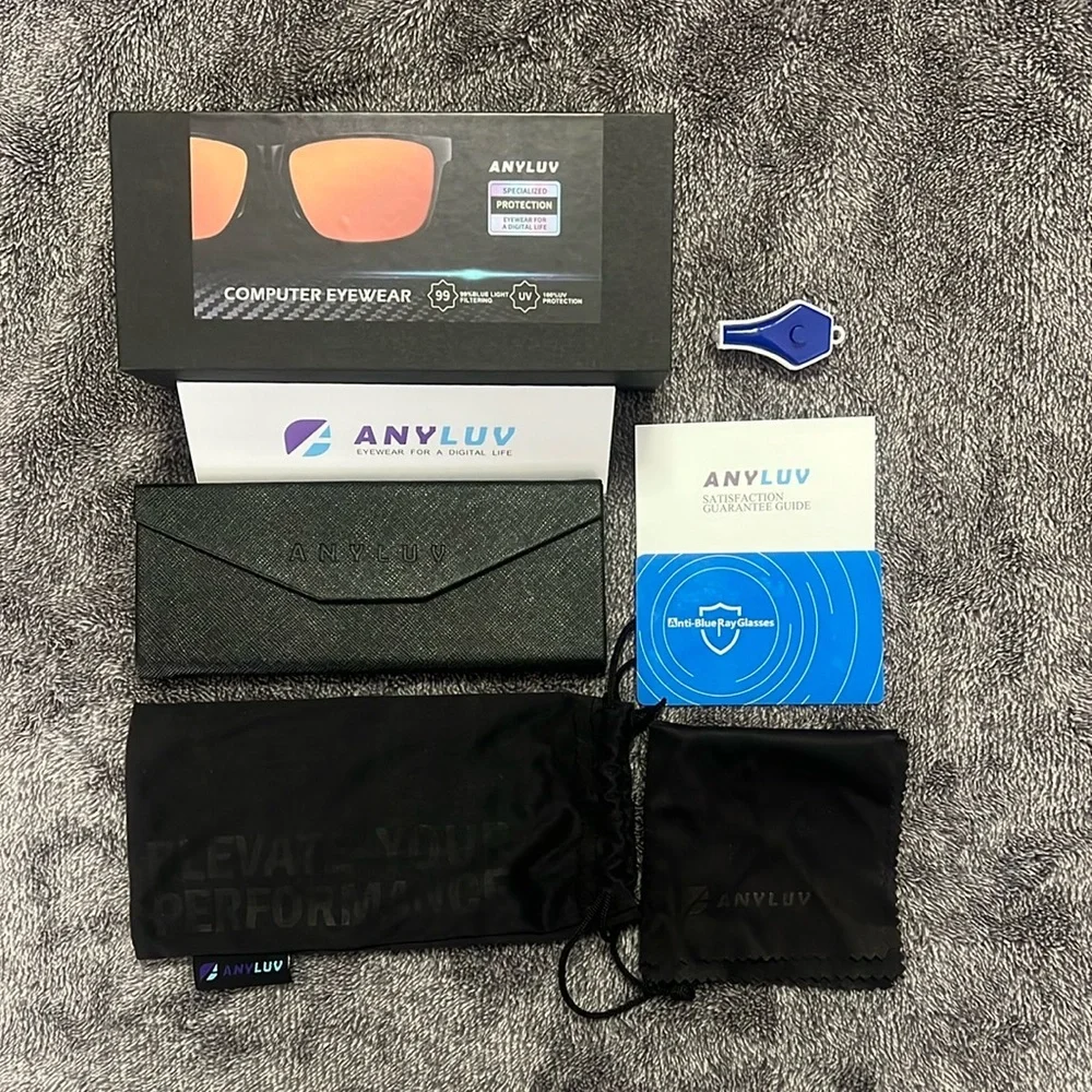 Black and Orange Computer Eyewear Glasses